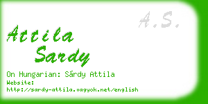 attila sardy business card